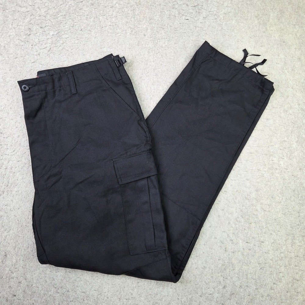 Tru Spec Tactical Cargo Pants Mens XL Long Black Canvas Military Work Uniform